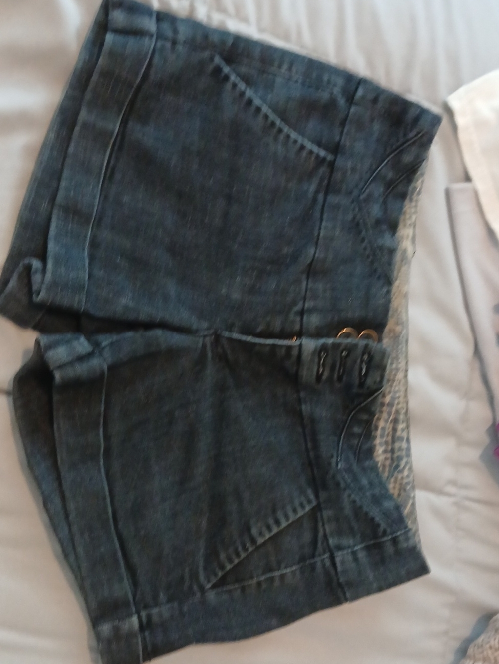 Boom Boom Jeans Dark Wash Denim Shorts in Black-Charcoal